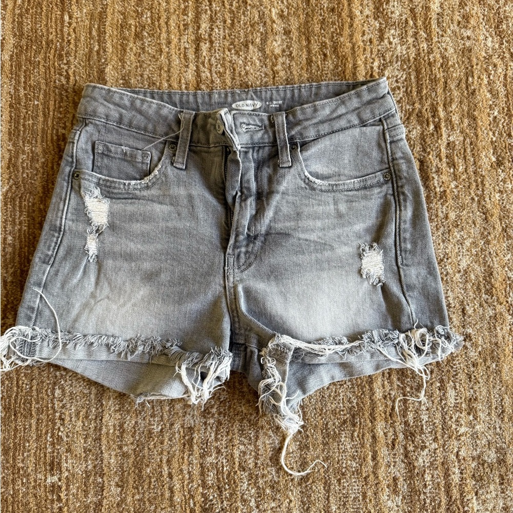 Old navy OG high rise cut off jean short size 2